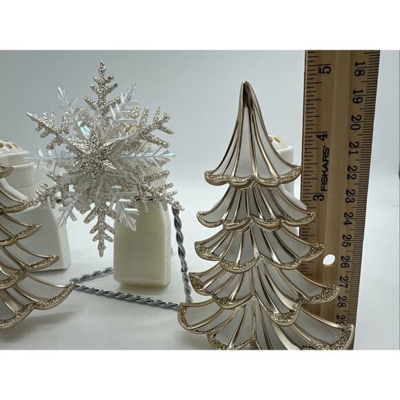 3 Bath & Body Works Christmas Wallflower Plug Ins 2 Christmas Trees Snowflake - Picture 2 of 4